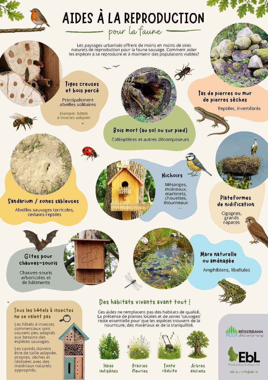 Aides à la reproduction pour la faune