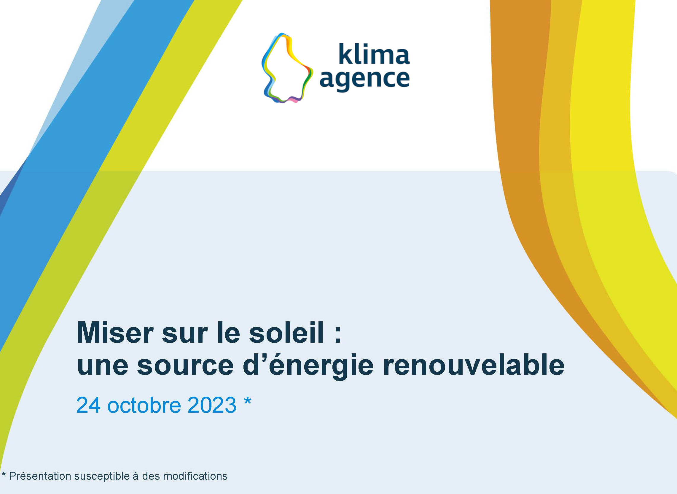 Présentation panneaux solaires